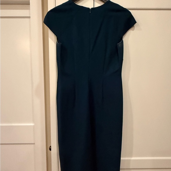 Brooks Brothers set- embroidered Floral jacket w/ coordinating solid teal dress - Picture 8 of 10